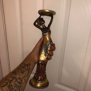 African woman/candle holder